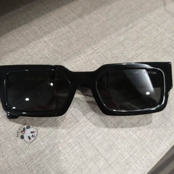 Louis Vuitton Black Rectangular Sunglasses – Unisex Designer Shades - Picture 1 of 5